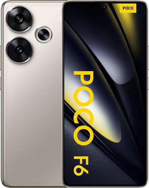 Actual product image Xiaomi Poco F6 (512 GB, Titanium colour, 6.67", Dual SIM, 50 Mpx, 5G)