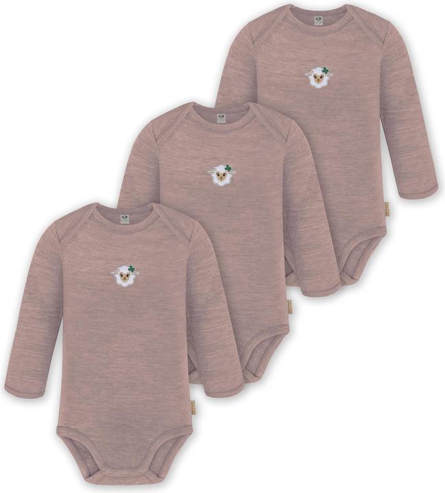 Normani 3er Pack Baby Merino Body Langarm „Auckland" - 9371
