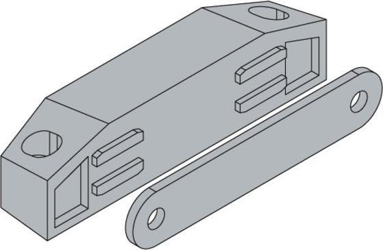 Immagine prodotto Hettich Magnetschnäpper 17 x 19 mm, Haltekraft 8kg, weiss