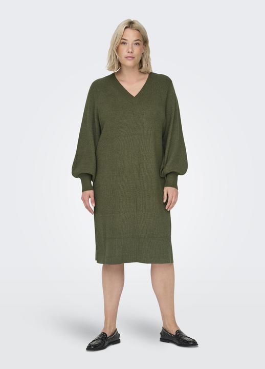 Produktbild Only Normal geschnitten V-Ausschnitt Curve Midikleid Kleid (M)