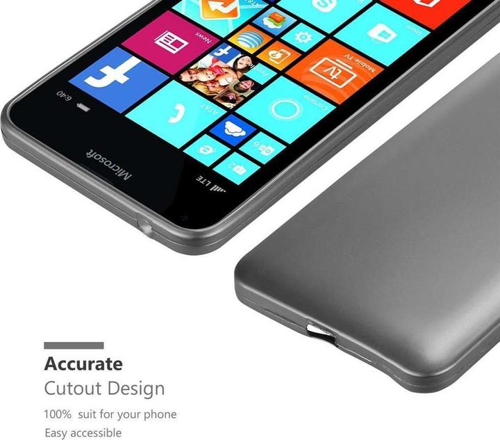 Actual product image Cadorabo TPU Matt Metallic Cover (Microsoft Lumia 640 XL)