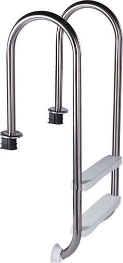 Image du produit Azuro Échelle en acier inoxydable SLIM 2 marches - pour les piscines de plus de 0,90m de hauteur