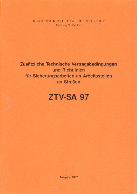 Immagine prodotto ZTV-SA Zusätzliche Technische Vertragsbedingungen und Richtlinien für Sicherungsarbeiten an Arb (Tedesco, Casa editrice Kirschbaum, 2001)