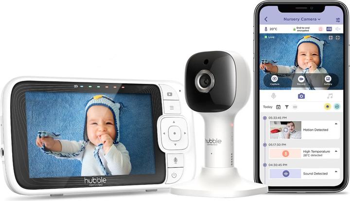 Hubble Connected Nursery Pal Cloud (Babyphone mit Kamera, 300 m)