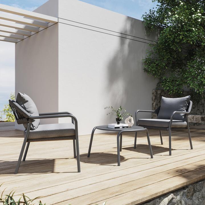 Actual product image Royal Garden Anderno set aluminium matt grey
