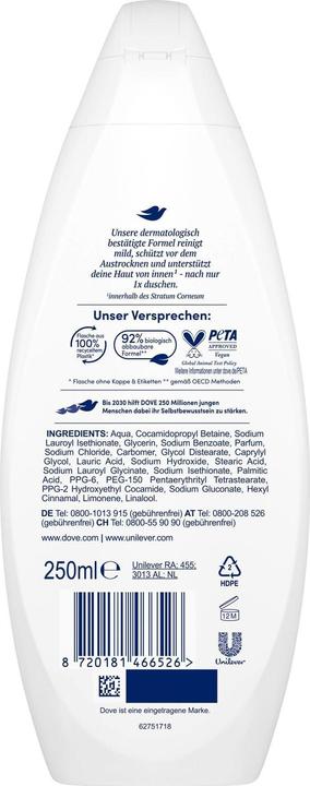 Immagine prodotto Dove Gel doccia Essential Hydrate 250 ml (250 ml)