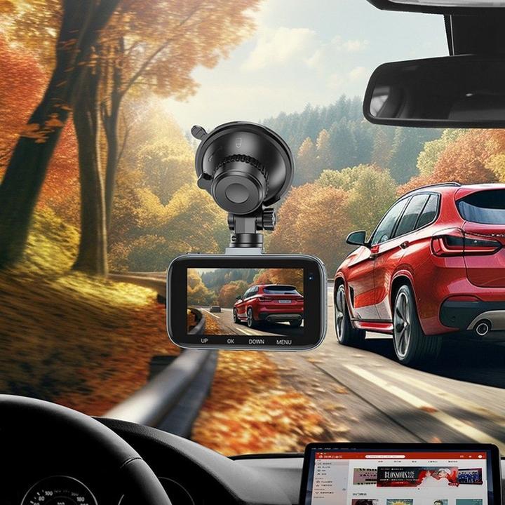 Produktbild Hoco Headphone with microphone car camera with screen 3" 1080P/30fps DV5 iron gray (Eingebautes Display, Eingebautes Mikrofon, Full HD)