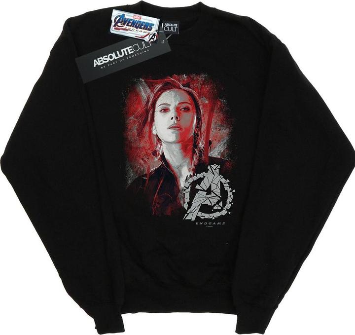 Actual product image Womens/Ladies Avengers Endgame Black Widow Brushed Sweatshirt (S)