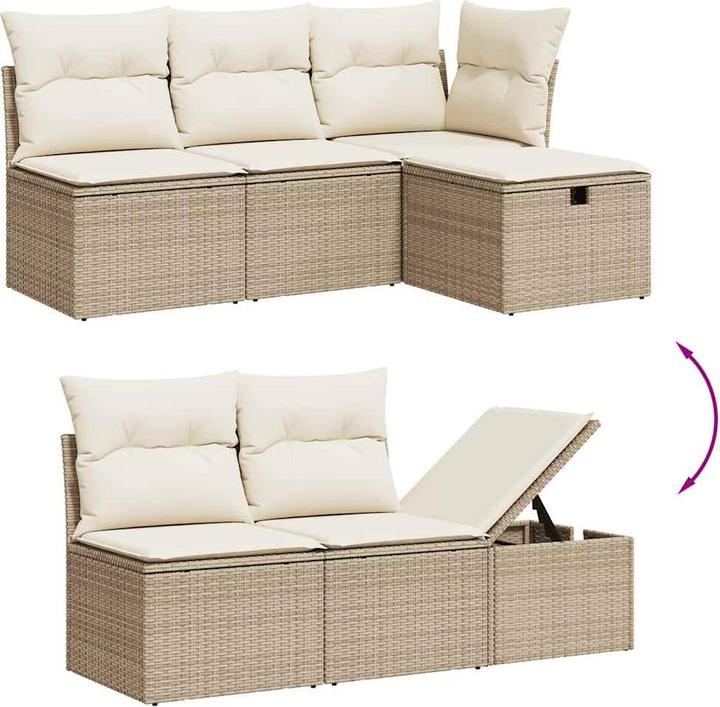 Actual product image VidaXL Garden furniture Sofa set Garden set 6-piece garden set Beige