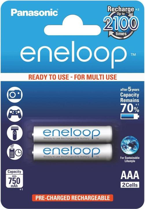 Actual product image Panasonic eneloop (2 pcs., AAA, 750 mAh)