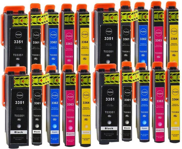 Actual product image Hermex Alternative ink cartridge to Epson 33 XL (M, PBK, FC, C, Y)
