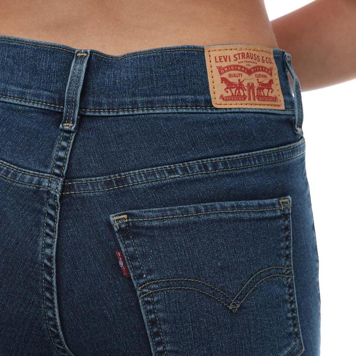 Actual product image Levis Womens/Ladies 311 Leather Patch Slit Hem Shaping Skinny Jeans (27)