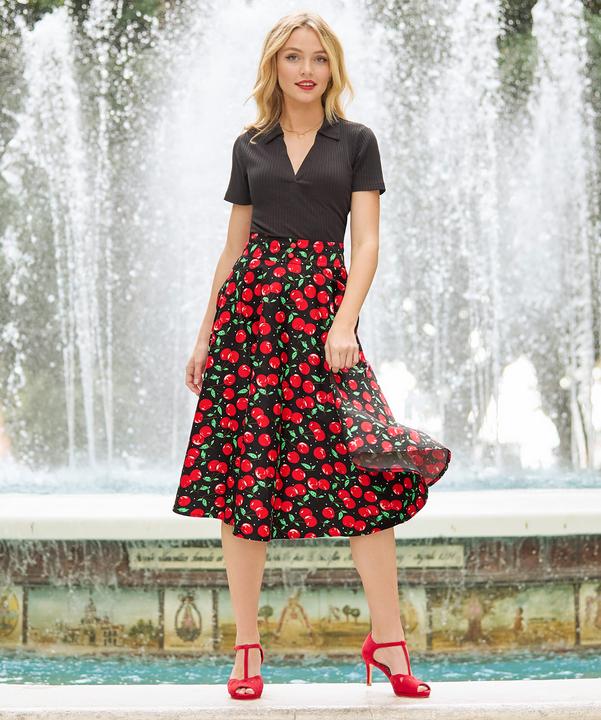 Image du produit Joe Browns Cherry Print Vintage Midi Skirt (42)