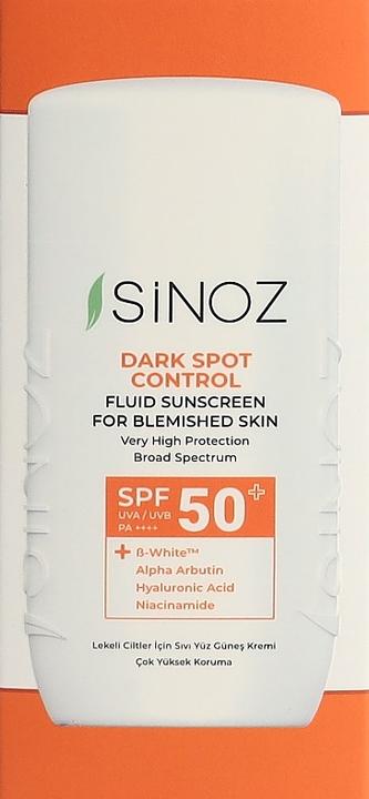 Actual product image Sinoz Dark Spot Control Fluid Sunscreen (Suntan cream, SPF 50+, 50 ml)