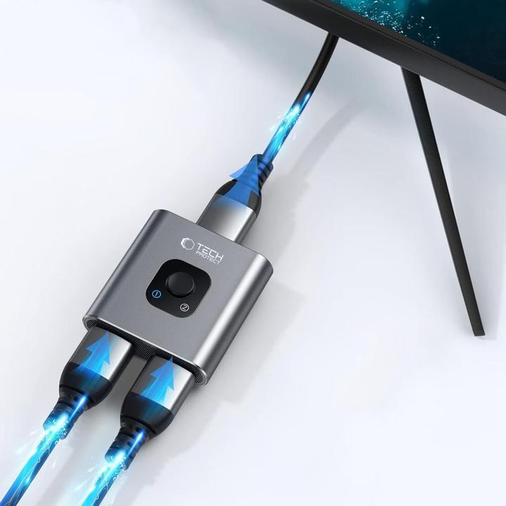 Produktbild Tech-Protect HB07 HUB Adapter 2in1 HDMI 4K 60HZ - gray (HDMI, 4.70 cm)
