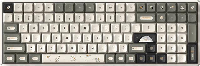Iqunix Clavier de jeu sans fil F97 Hitchhiker, RGB - Moonstone Turbo-Switches (DE, Sans fil, Filaire)