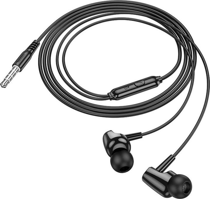Actual product image Hoco Wired headphones earphones universal with microphone M112 black