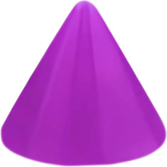 Produktbild Star Piercing Micro Cone Neon violett (Acryl, ohne Messing)