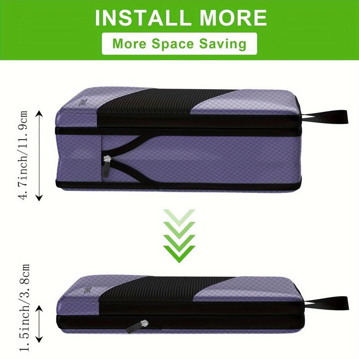 Immagine prodotto Only-Bags.Store Cubi di imballaggio in nylon a compressione da 6 pezzi, sacchetti organizzatori di accessori da