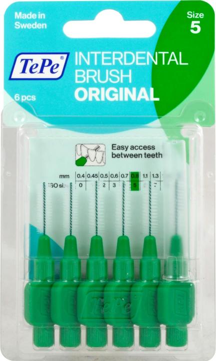 Produktbild TePe Interdental Brush 0.8mm grün (6 x, 0.80 mm)