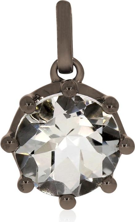 Xen Anhänger mit 10 mm Bergkristall ca. 3,6 ct. Black Rhodium (925 Sterling Silber)