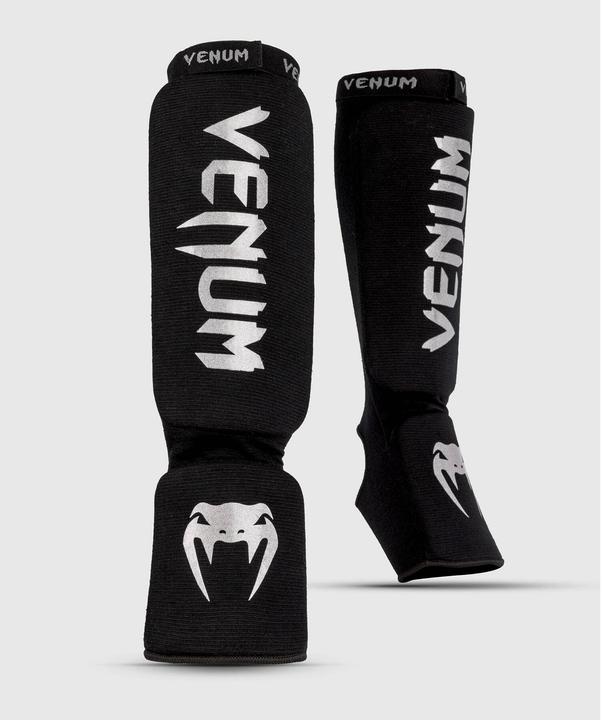 Actual product image Venum Kontact Shin Guards Schwarz/Silber, L, Grösse: L (L)