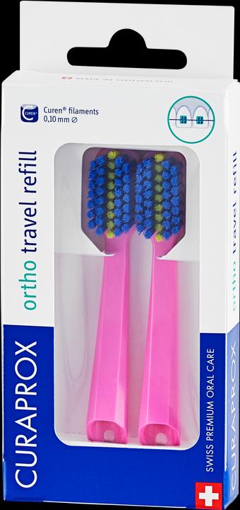 Immagine prodotto Curaprox CS 5460 Set da viaggio Ortho ricarica rosa (Morbido, 2 x)