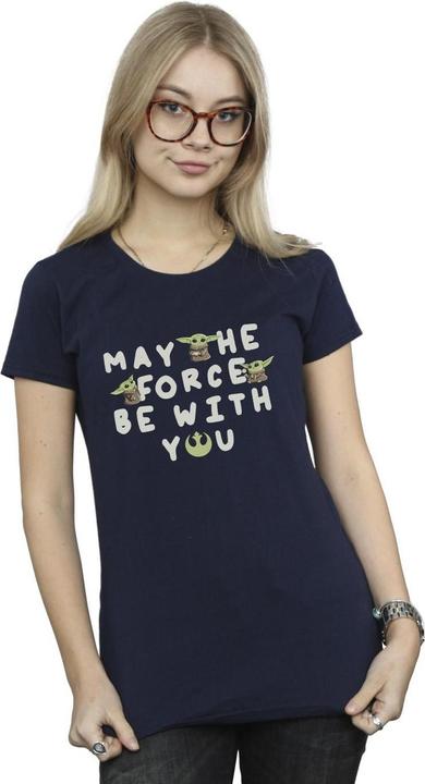 Image du produit Star Wars - T-shirt THE MANDALORIAN GROGU MAY THE FORCE BE WITH YOU - Femme (XL)