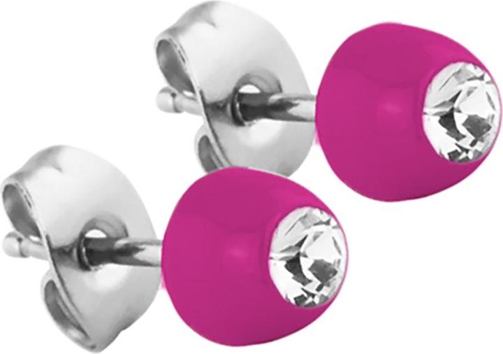 Produktbild Star Piercing Ohrstecker violett mit Swarovski Kristall silber (ohne Messing, Chirurgenstahl 316L)