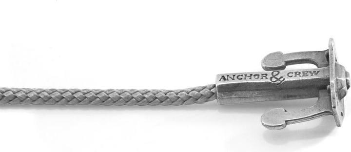 Image du produit Anchor & Crew Bracelet Ancre Union Argent Et Corde Grise Classique (Solide .925 en argent sterling)
