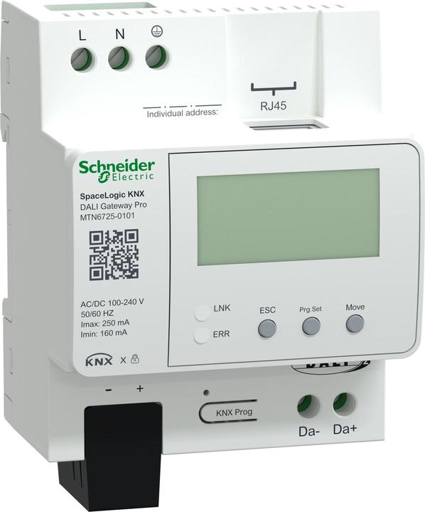 Image du produit Schneider Electric SpaceLogic KNX MTN6725-0101 DALI Gateway Pro 1ch DALI 2.0