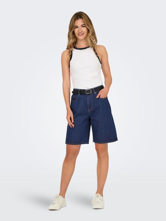Produktbild Only ONLHOPE Hohe Taille Weiter Beinschnitt Jeans-Shorts Jeans-Shorts (XL)