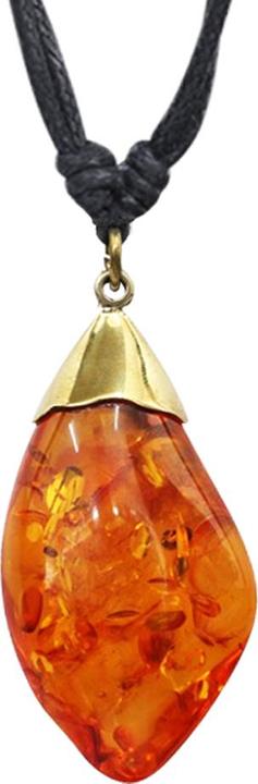 Actual product image Star Piercing Halskette schwarz Anhänger synthetischer Bernstein (Brass)