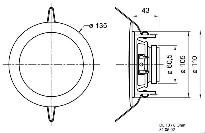 Actual product image Visaton Ceiling loudspeaker DL 10