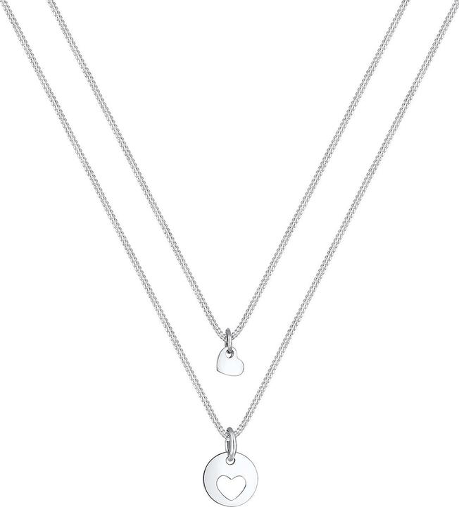 Elli Set Mutter Kind Herz Cut-Out (925 Silber, 45 cm)