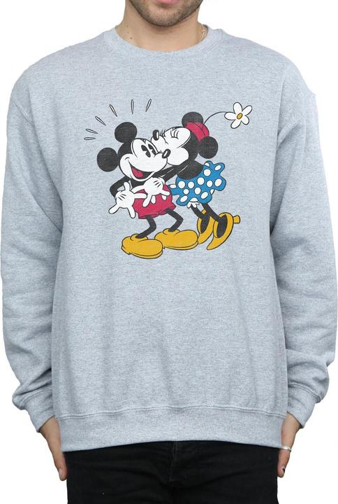 Actual product image Disney Mens Mickey Mouse Mickey And Minnie Kiss Sweatshirt (XXL)