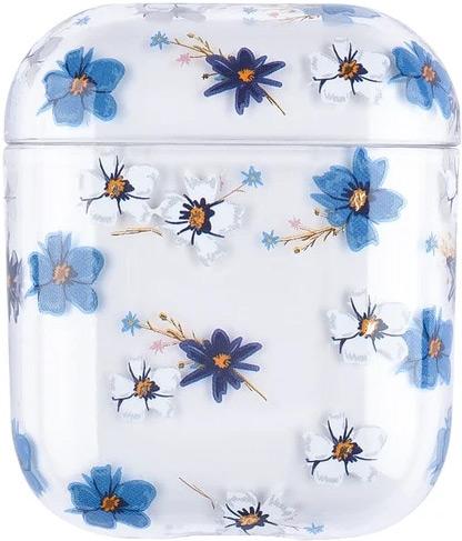 Image du produit PhoneLook Coque transparent fleurs bleues (Manchon pour casque d'écoute)