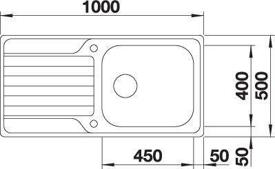 Actual product image Blanco Dinas XL 6 S (Top-mounted sink, 100 cm, 50 cm)