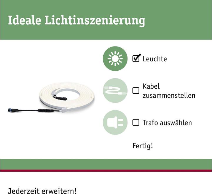 Productafbeelding Paulmann Plug & Shine LED Strip (Warm wit, 500 cm, Buiten)
