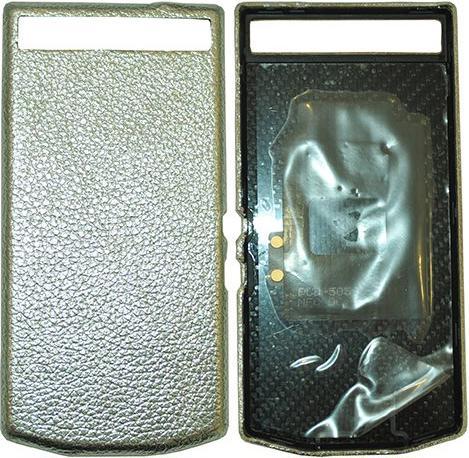 Immagine prodotto BlackBerry PD Coperchio dello sportello della batteria in pelle P'9982 argento (Blackberry Porsche Design P9982)
