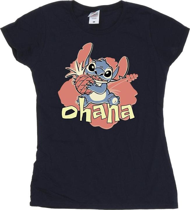 Immagine prodotto Disney Lilo And Stitch Ohana Pineapple Maglietta Donna (L)