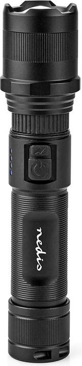 Immagine prodotto Nedis Torcia LED, corpo in metallo, batteria ricaricabile, 3,7 V, 10 W (3.50 cm, 1000 lm)