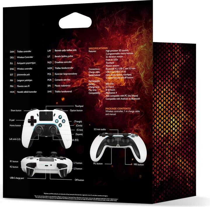 Image du produit Deltaco Gaming Wireless PS4 & PC Controller (Android, PS4, PC)