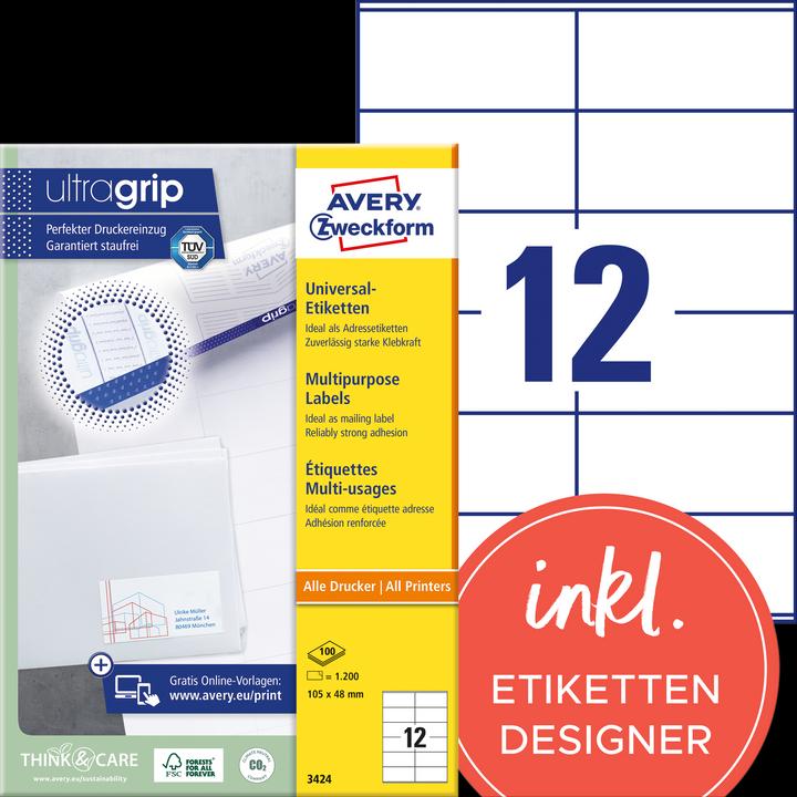 Produktbild Avery Universal-Etiketten