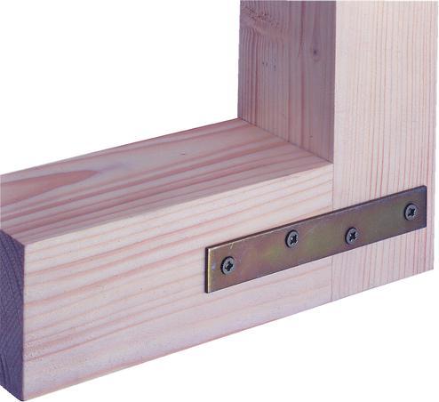 Produktbild GAH Flachverbinder Länge 50 mm Breite 14 mm Stärke 1,75 mm Stahl sendzimirverzinkt Anzahl Löcher 4 (Flachverbinder, 100 Stk.)