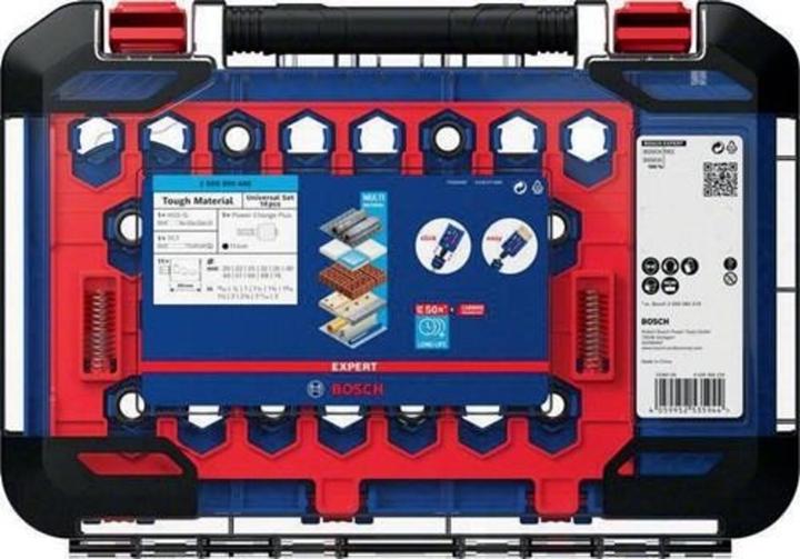 Actual product image Bosch Professional Zubehör EXPERT Tough Material hole saw set, 20/22/25/32/35/40/44/51/60/68/76 mm, 14 pcs. (44 millimetres, 60 millimetres, 32millimetre, 51 millimetres, 68 millimetres, 25 millimetres, 22 millimetres, 35 millimetres, 40 millimetres, 76 millimetres, 20 millimetres)