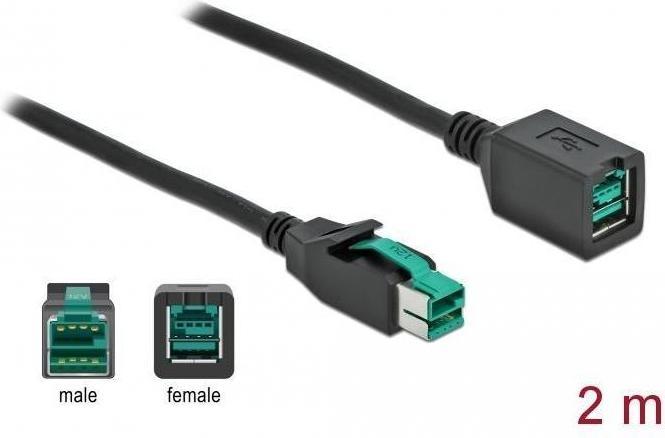 Actual product image Delock PoweredUSB extension cable (2 m)