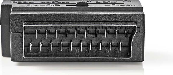 Actual product image Nedis SCART Adapter | SCART Male | S-Video Female / 3x Cinch Female | Nickel-plated | Switchable | AB