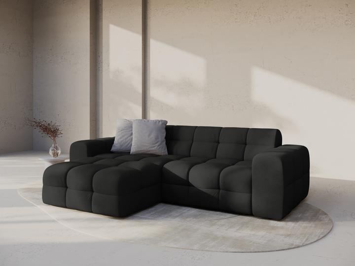 Actual product image Micadoni Velvet Left Corner Sofa, "Kendal", 4 Seats, 256x173x79Made in Europe (Corner sofa)