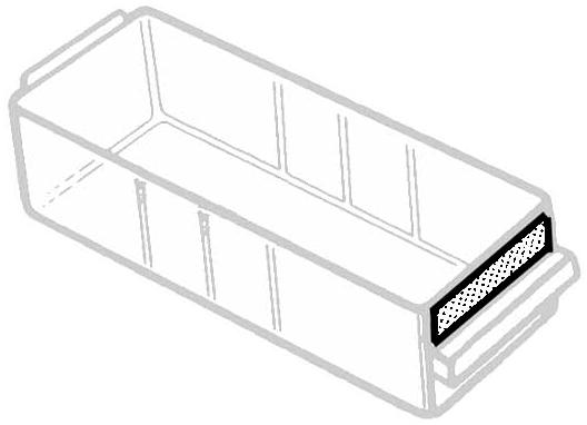 Immagine prodotto Raaco Set di etichette 8 pezzi W155xH32mm per cassetto tipo F bianco / trasparente